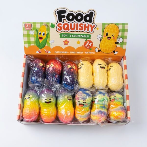 Riešutas Squishy su Emoji – Antistresinis Minkštas Žaislas