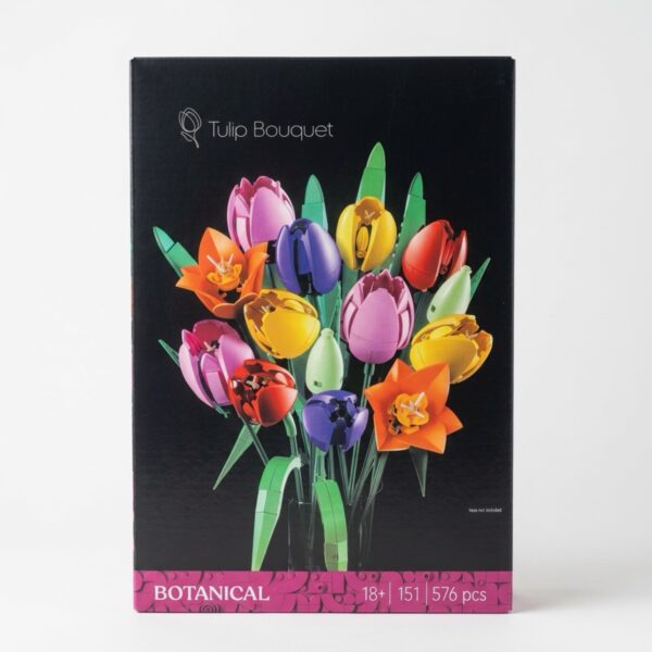 Konstruktorius „Tulip Bouquet“ – tulpių puokštė (576 detalės)