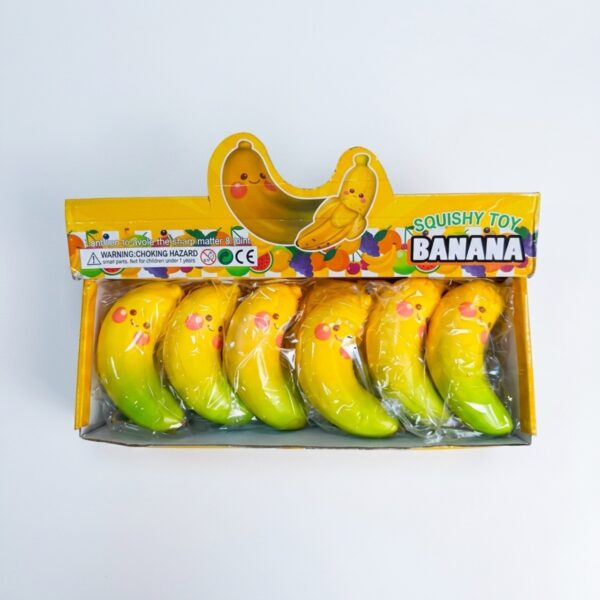 Banano formos squishy – antistresinis žaislas